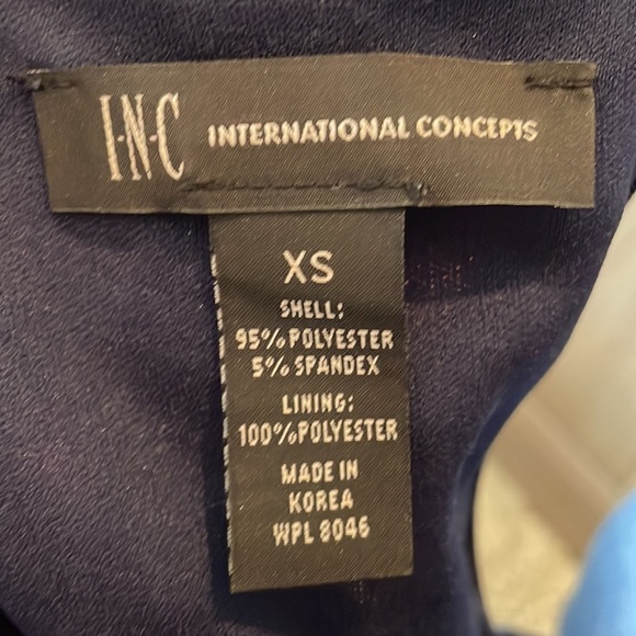 INC Knee Length Slip Dress SZ XS 3/4 Length Sleeves Floral Design Stretchy - Picture 13 of 13